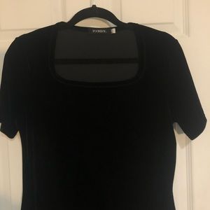 Vintage black velvet t-shirt dress